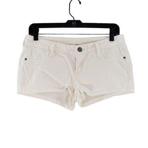 City Streets Juniors White Denim Shorts Sz 5